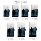 【手帳型】朝の釣り人の影