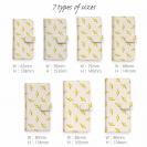 【手帳型】ルアーのシームレスパターン　イエロー