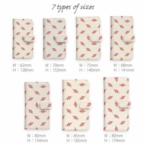 【手帳型】ルアーのシームレスパターン　レッド