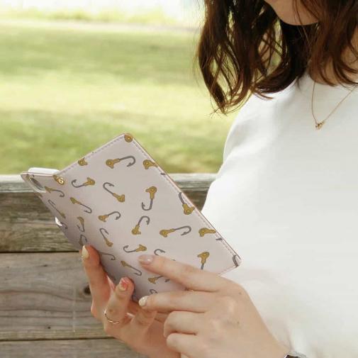 【手帳型】ルアーのシームレスパターン　ジグヘッド