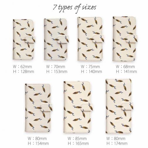 【手帳型】ルアーのシームレスパターン　ゴールド