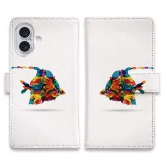 【手帳型】モダンなカラフルフィッシュ