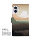 【手帳型】川岸の鹿　チャコール