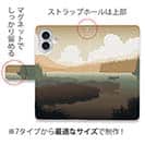 【手帳型】川岸の鹿　チャコール