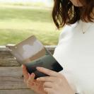 【手帳型】川岸の鹿　チャコール