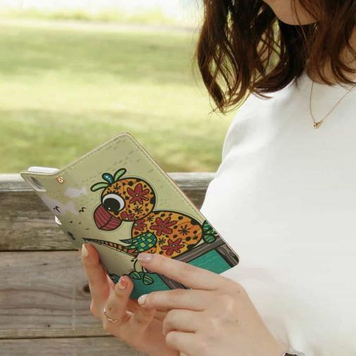 【手帳型】オウムの釣り