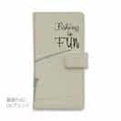 【手帳型】レトロな可愛い男の子と釣り