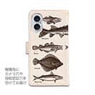 【手帳型】ビンテージな魚図鑑　レモン