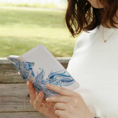 【手帳型】トロピカルなベタのイラスト