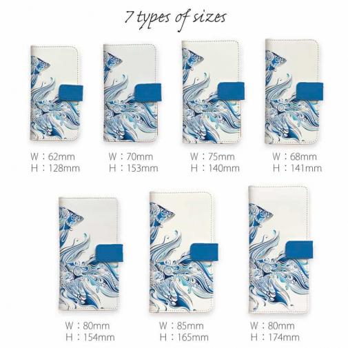 【手帳型】トロピカルなベタのイラスト