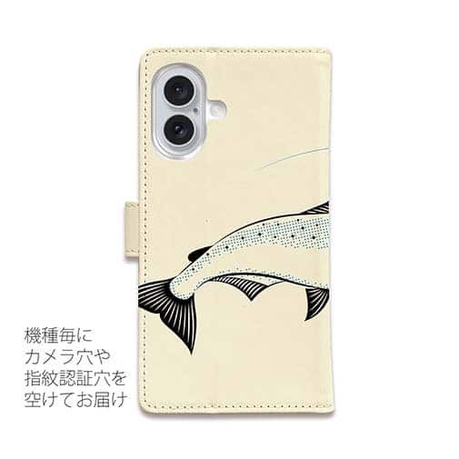 【手帳型】レトロフィッシング