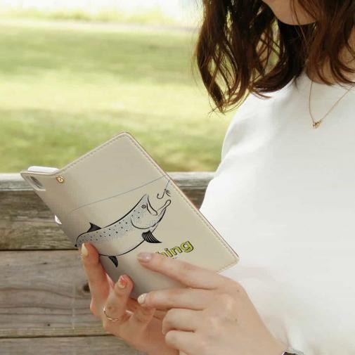 【手帳型】レトロフィッシング