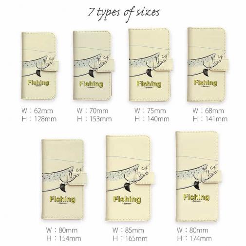 【手帳型】レトロフィッシング