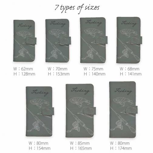 【手帳型】鉛筆書き　釣具セット