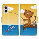 【手帳型】猫と釣り　晴天なり