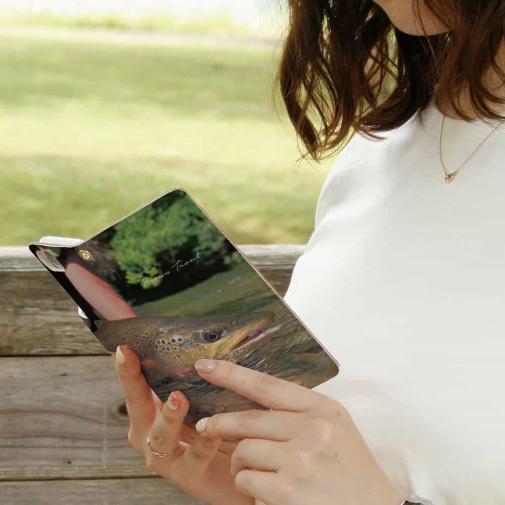 【手帳型】ブラウントラウト