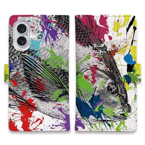 【手帳型】メジナ(グレ) ペンキペイント