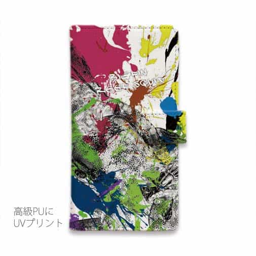 【手帳型】アオリイカ　ペンキペイント