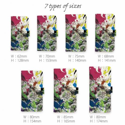 【手帳型】アオリイカ　ペンキペイント