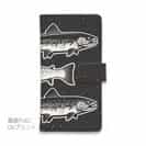 【手帳型】シンプルなトラウト三兄弟