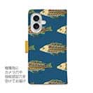 【手帳型】サイケデリコな魚　シームレスパターン