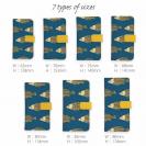 【手帳型】サイケデリコな魚　シームレスパターン