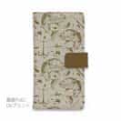 【手帳型】ビンテージ　フライフィッシング　シームレスパターン