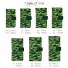 【手帳型】ブラックバス　迷彩大柄　フォレストグリーン