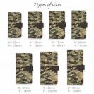 【手帳型】ブラックバス　迷彩大柄　ブラウンカラー