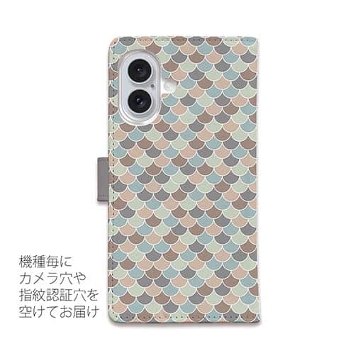 【手帳型】ウロコのシームレスパターン