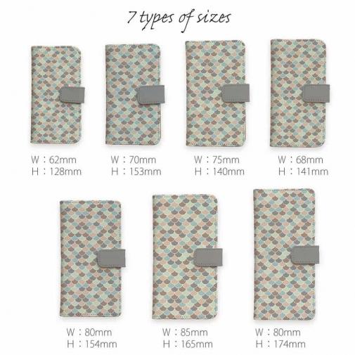 【手帳型】ウロコのシームレスパターン