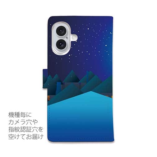 【手帳型】月と猫(ネコ)　スマホケース