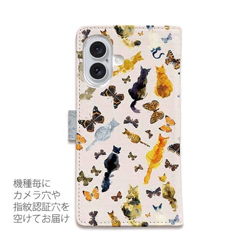 【手帳型】猫の背中