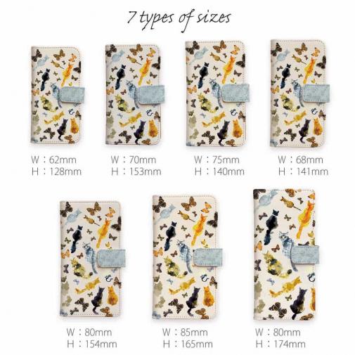 【手帳型】猫の背中