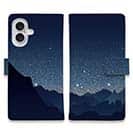 【手帳型】真夜中の星空