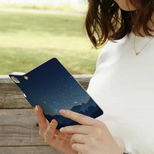 【手帳型】真夜中の星空