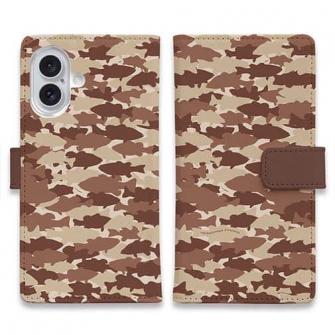 【手帳型】HEDGEHOG STUDIO　迷彩柄　ブラックバス　チョコチップ