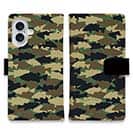 【手帳型】HEDGEHOG STUDIO　迷彩柄　ブラックバス　ウッドランド