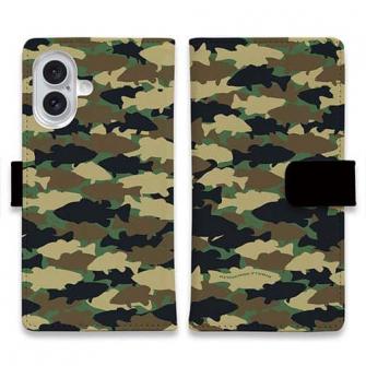 【手帳型】HEDGEHOG STUDIO　迷彩柄　ブラックバス　ウッドランド