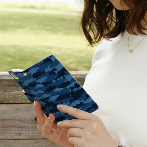 【手帳型】HEDGEHOG STUDIO　迷彩柄　ブラックバス　F-2