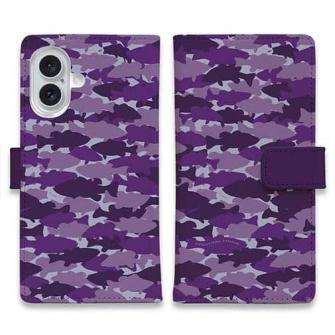 【手帳型】HEDGEHOG STUDIO　迷彩柄　ブラックバス　エドムラサキ