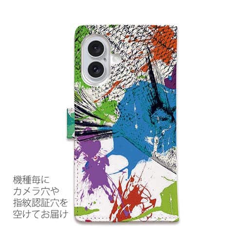 【手帳型】シーバス(ヒラスズキ)　ペンキペイント