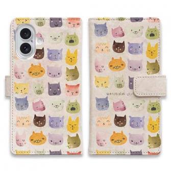 【手帳型】暖かい猫の顔