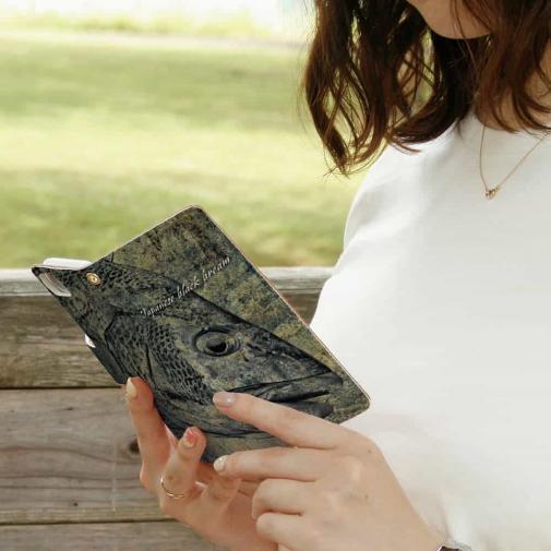 【手帳型】クロダイ(チヌ)墨絵風