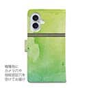 【手帳型】水彩のグリーン