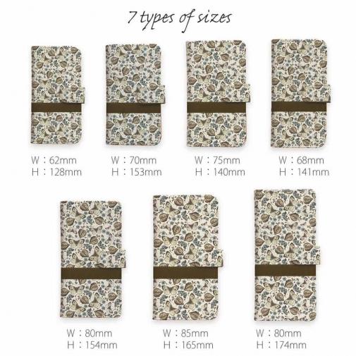 【手帳型】ビンテージなバタフライ(蝶)