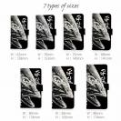 【手帳型】平政(ヒラマサ)墨絵風　黒