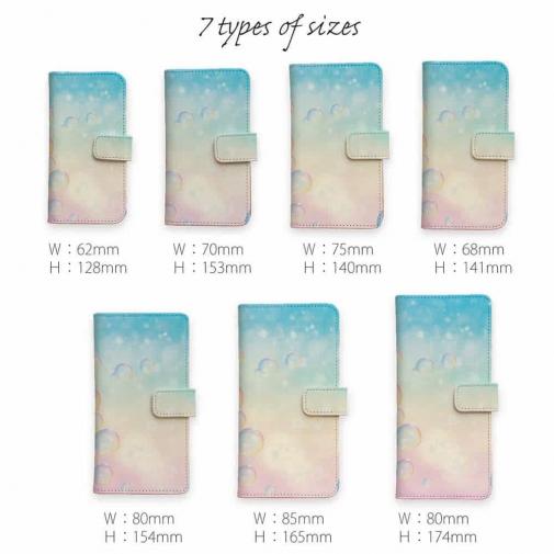 【手帳型】幻想的なしゃぼん玉