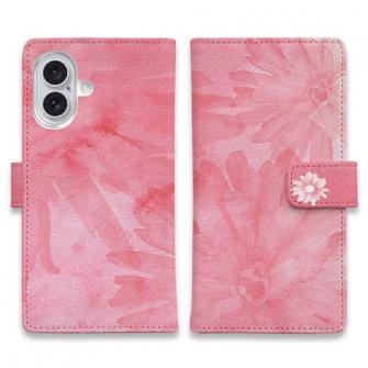 【手帳型】ウォーターフラワー　ピンク