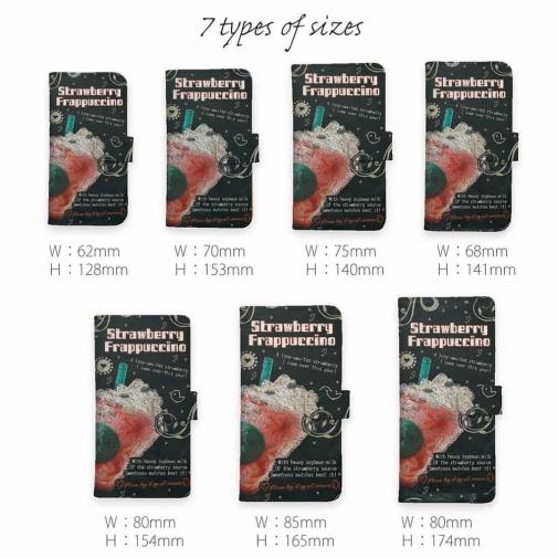 【手帳型】ストロベリーフラペチーノ　英語バージョン